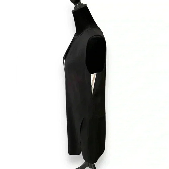 Women's BR Monogram sleeveless cutout sheath dress in black/white size 10 - Picture 15 of 15